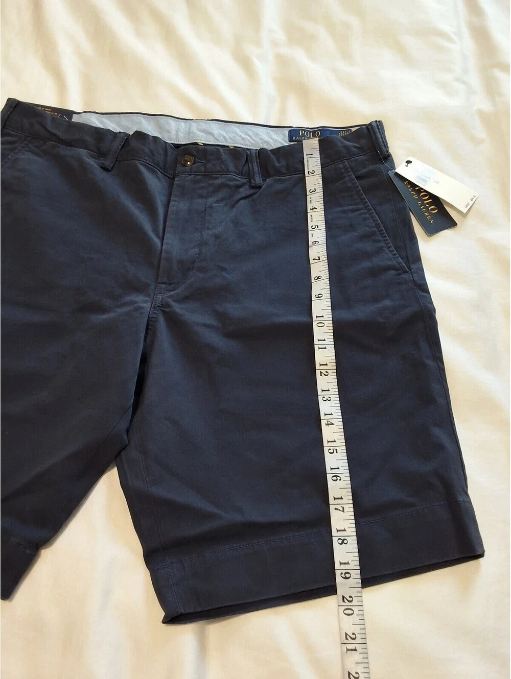 Polo Ralph Lauren Stretch Slim Fit Navy Blue Shorts Size 36